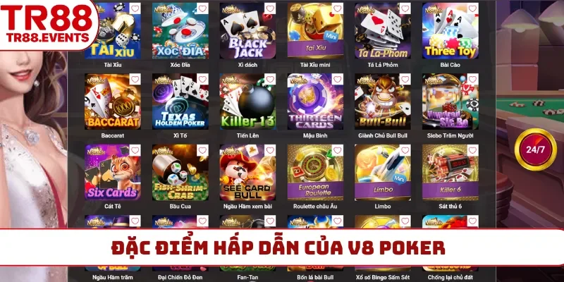 Đặc điểm hấp dẫn của V8 Poker